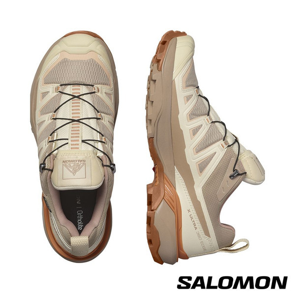【SALOMON 】女 X ULTRA 360 EDGE Goretex 低筒登山鞋 白/黃/粉 / L47463600