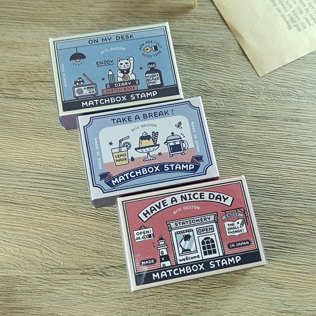 日本SANBY × eric 火柴盒印章組 共三款