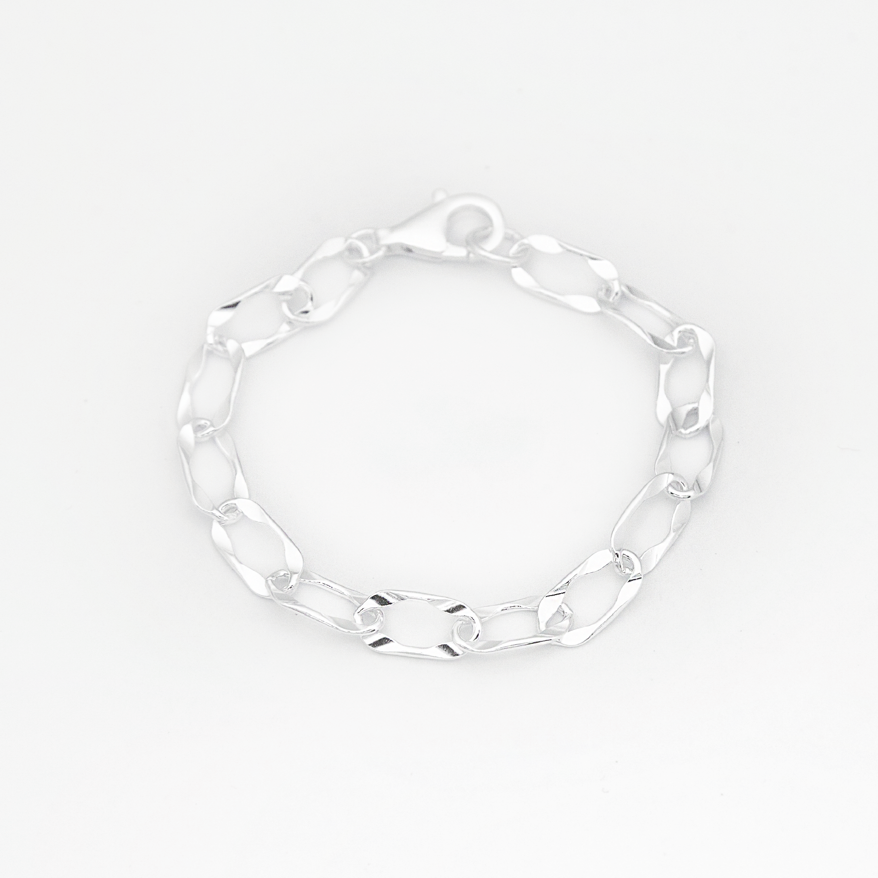 環扣小方・純銀手鍊 (BGHS10047)