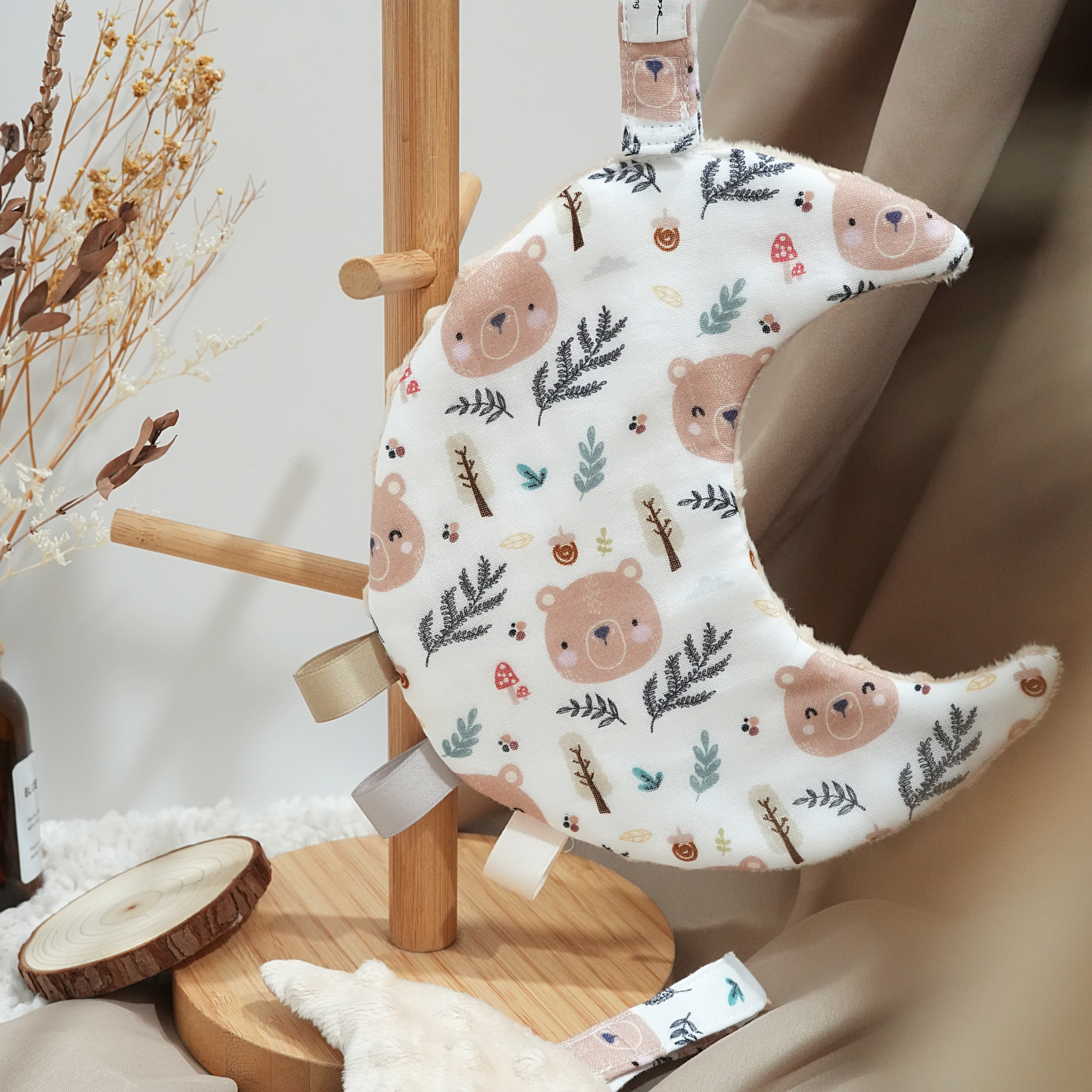 Hi Y.P store-獨家設計款-月光安撫巾-森林棕熊