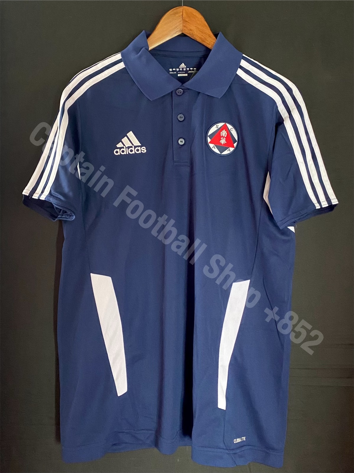 BNWT South China Football Team Adidas Navy Players Polo