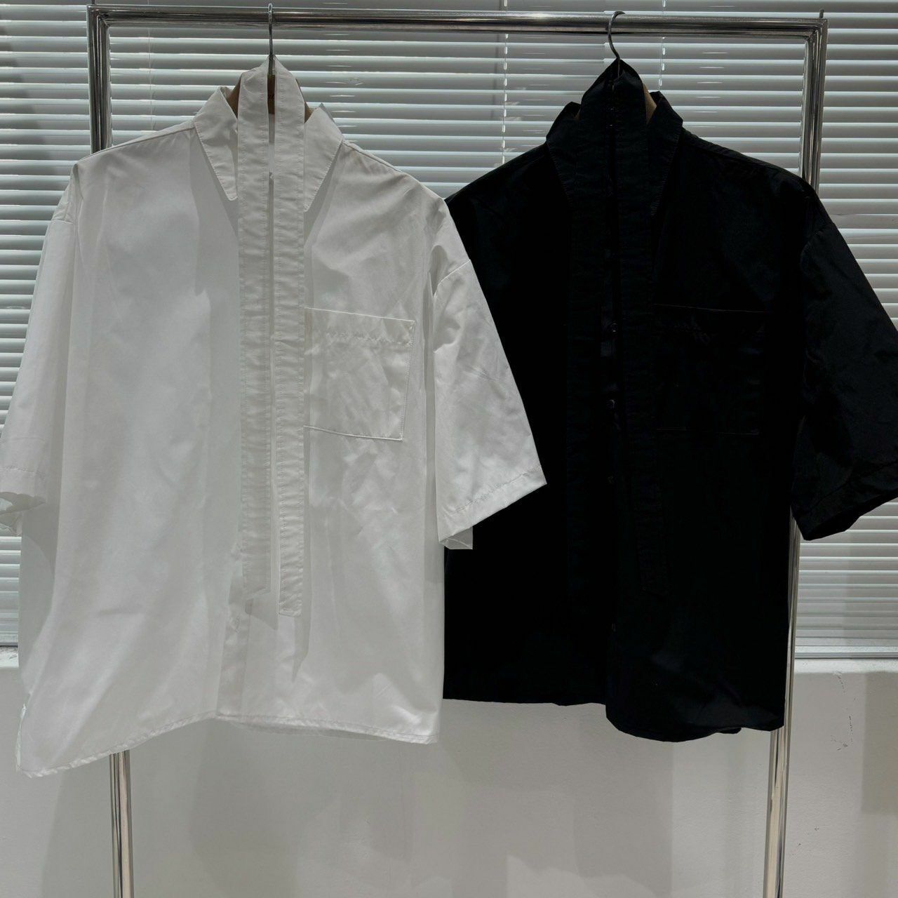 淨色拼呔短袖恤衫 BY ATTENTION-158S