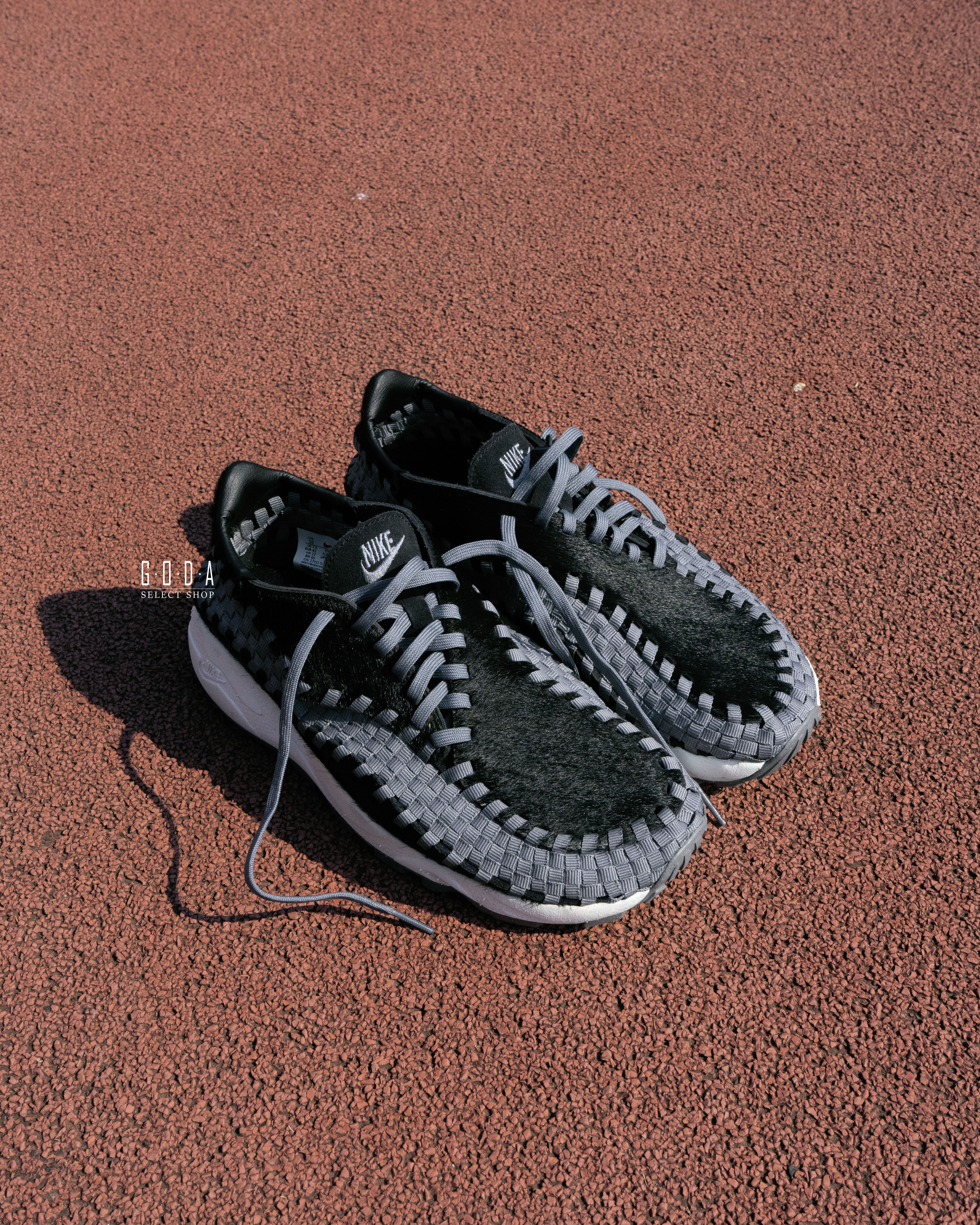 Nike Air Footscape Woven Wmns Black Smoke Grey 編織 側綁 馬毛 黑灰 煙灰 女鞋 男女尺寸 FB1959-001