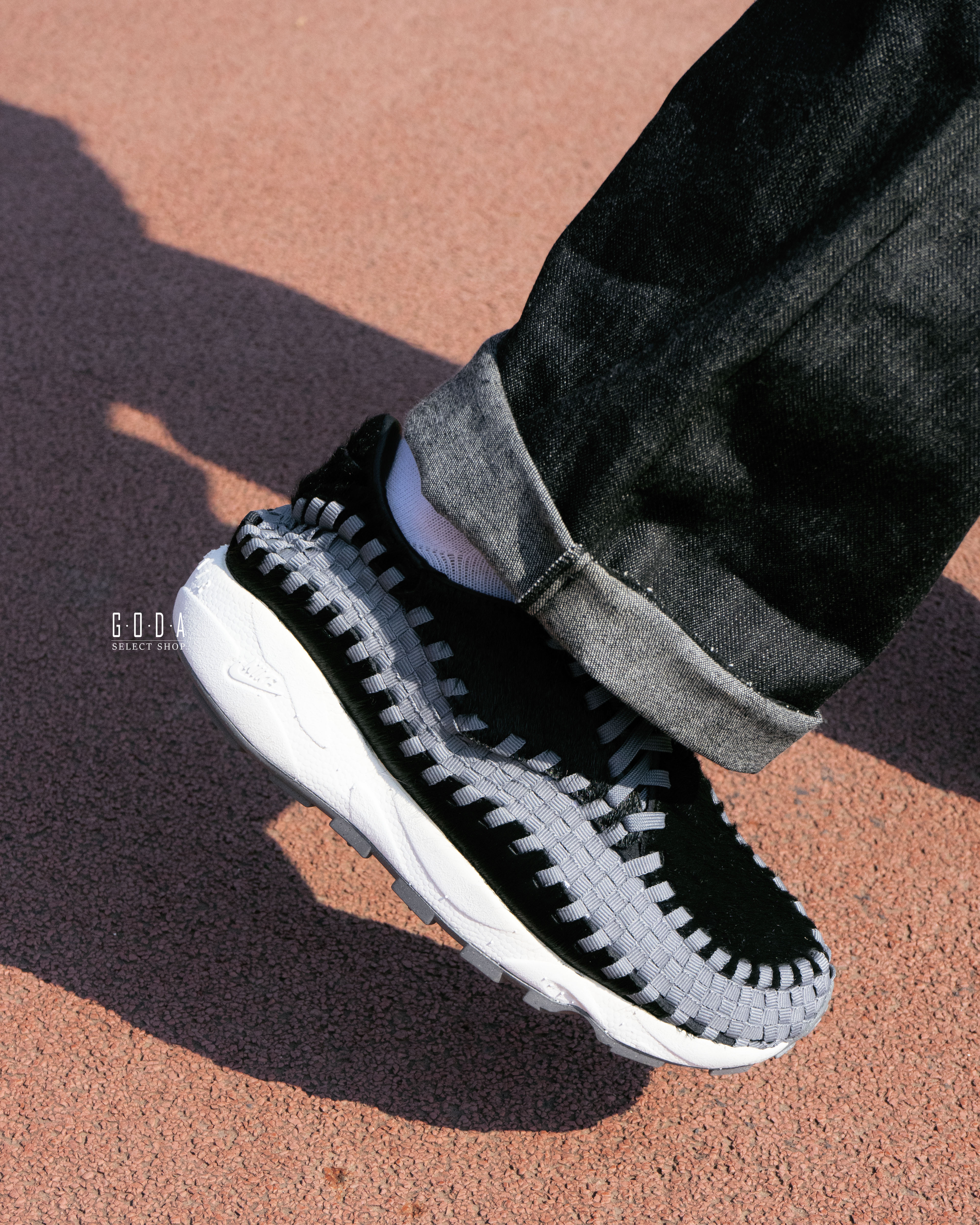 Nike Air Footscape Woven Wmns Black Smoke Grey 編織 側綁 馬毛 黑灰 煙灰 女鞋 男女尺寸 FB1959-001