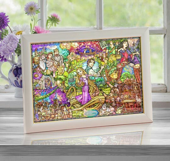 塔上的長髮公主故事彩色玻璃 (透明樹脂)