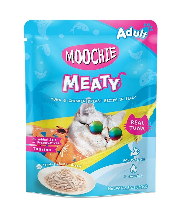 泰國Moochie Meaty系列貓用 吞拿魚雞 70g* 原盒12包