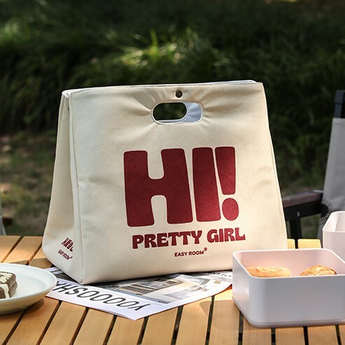 《3816》簡約可愛字母手提保溫袋