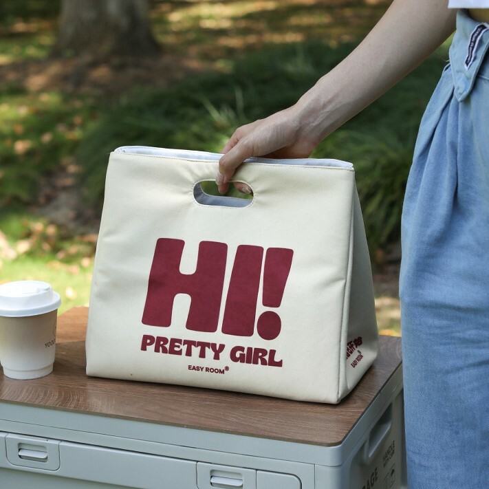 《3816》簡約可愛字母手提保溫袋