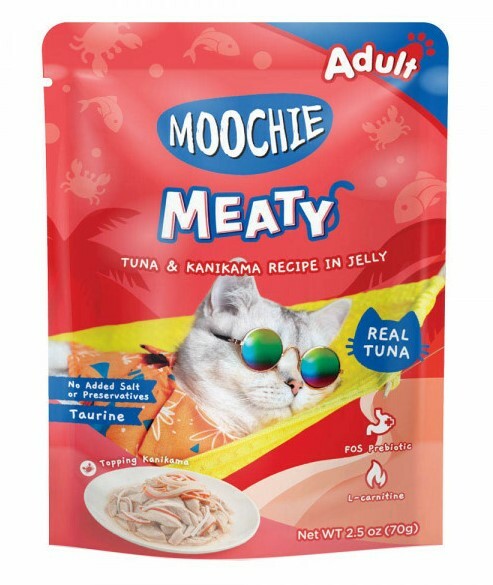 泰國Moochie Meaty系列貓用 吞拿魚蟹柳 70g* 原盒12包