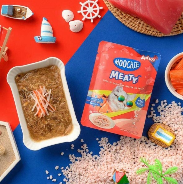 泰國Moochie Meaty系列貓用 吞拿魚蟹柳 70g* 原盒12包