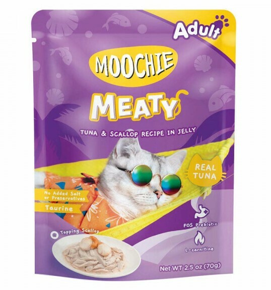 泰國Moochie Meaty系列貓用 吞拿魚扇貝 70g* 原盒12包