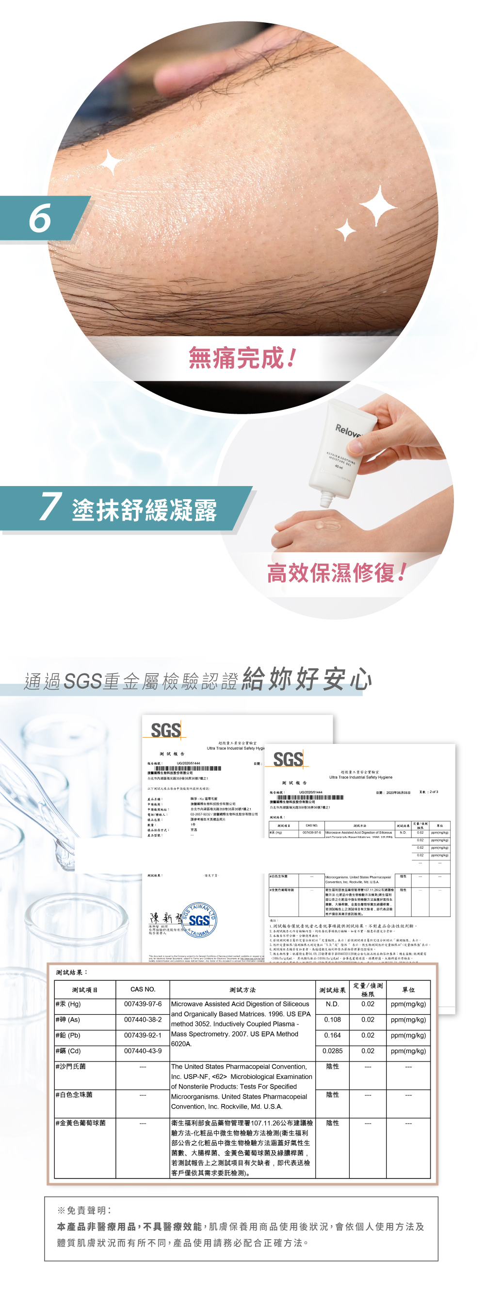 Relove 瞬淨 - Ku溜脫毛膏 檢測報告