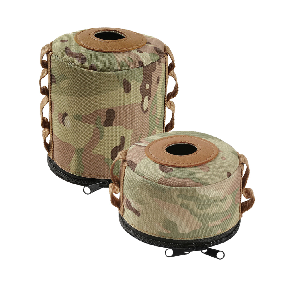 #元氣熊 露營高山瓦斯罐保護套-迷彩 (大/小)