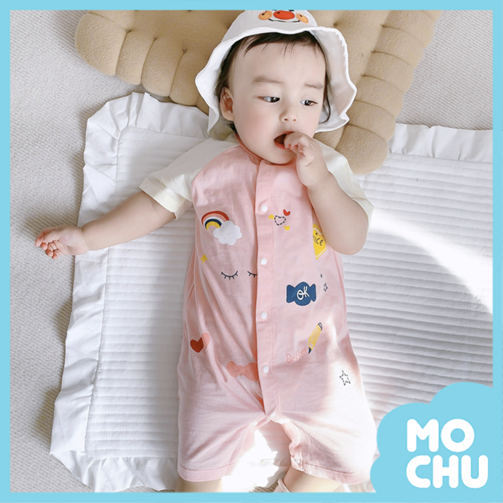 彩虹糖短袖連身衣