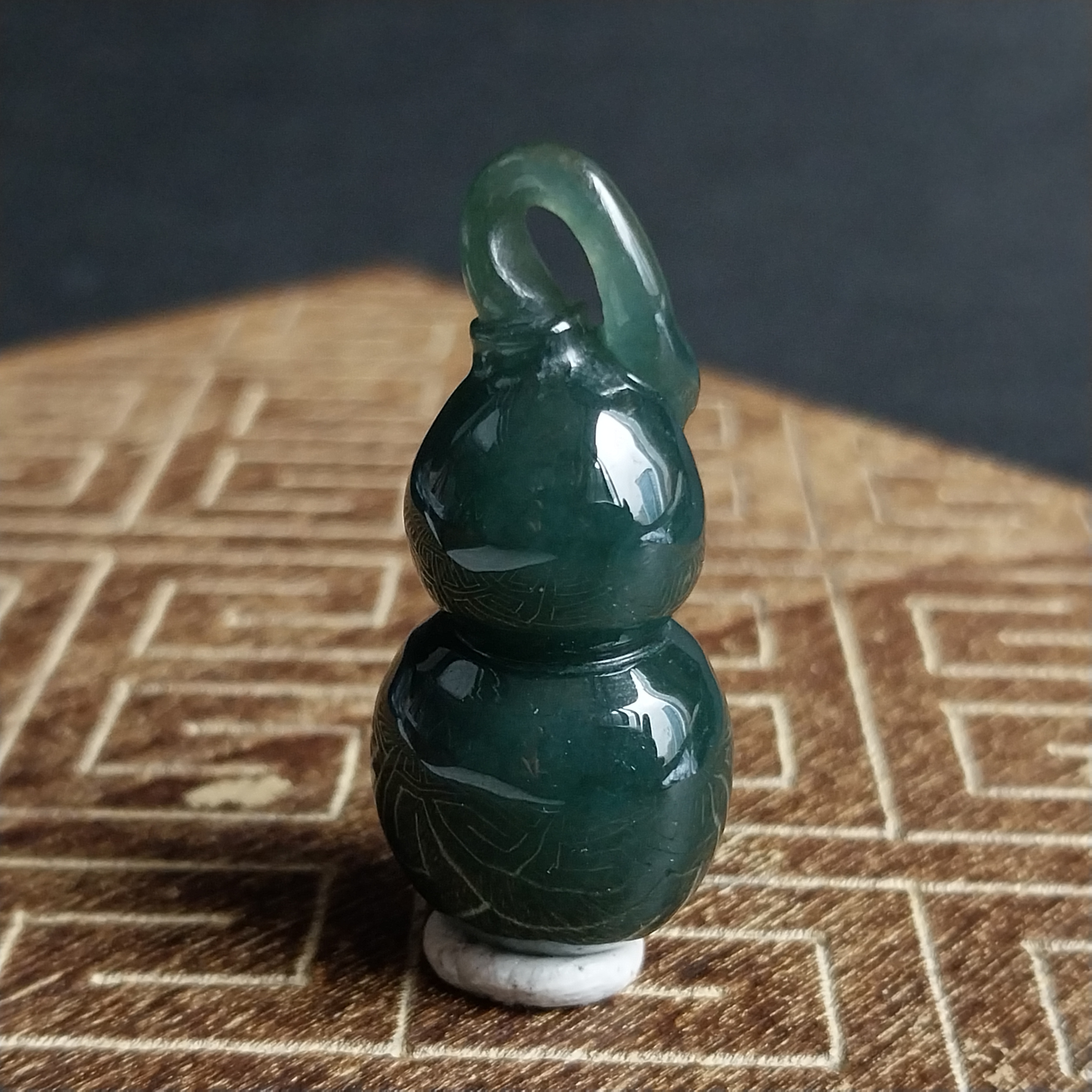 J2198 翡翠冰藍水葫蘆吊墜