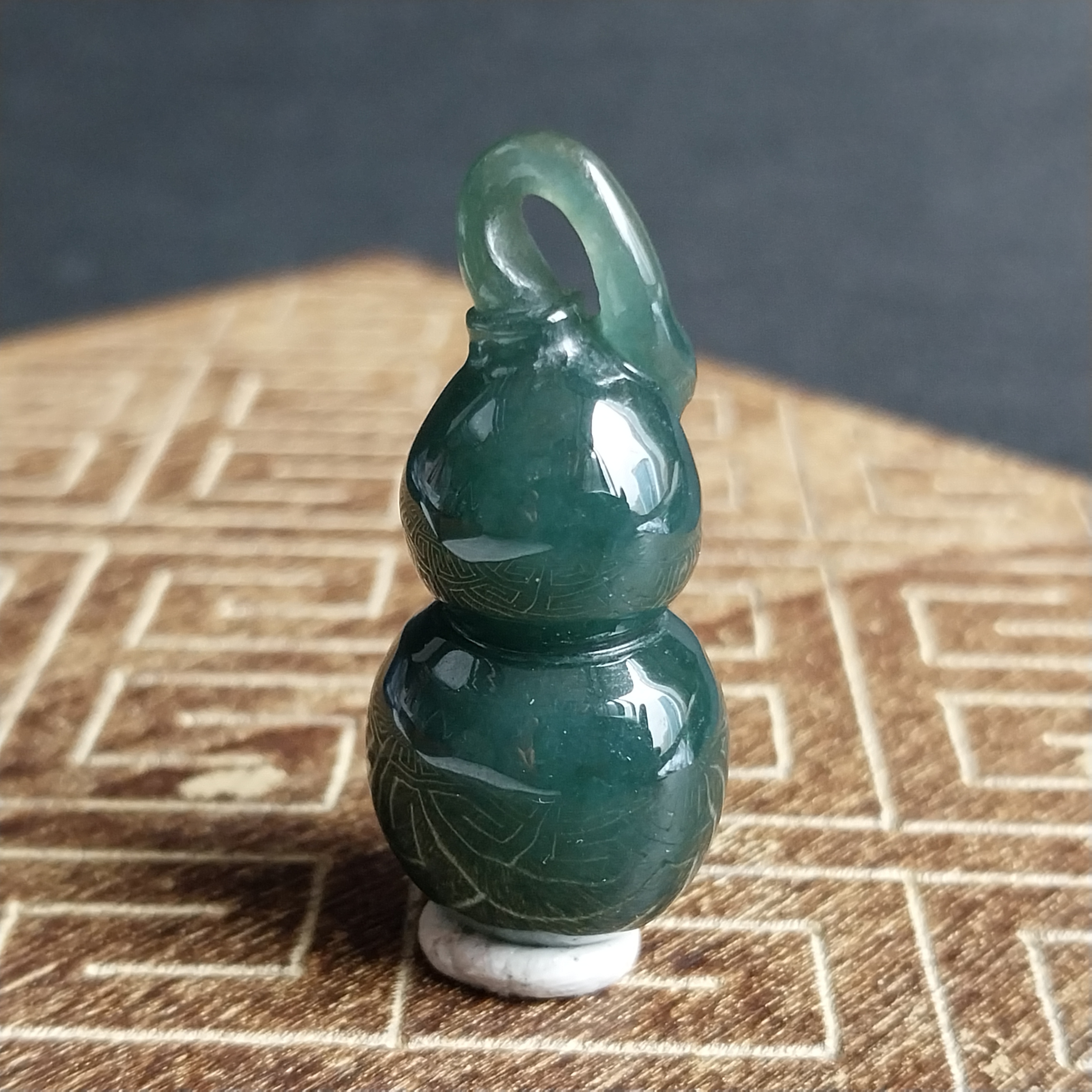 翡翠冰藍水葫蘆吊墜,天然翡翠A玉, 緬甸玉, Jade, Jadeite