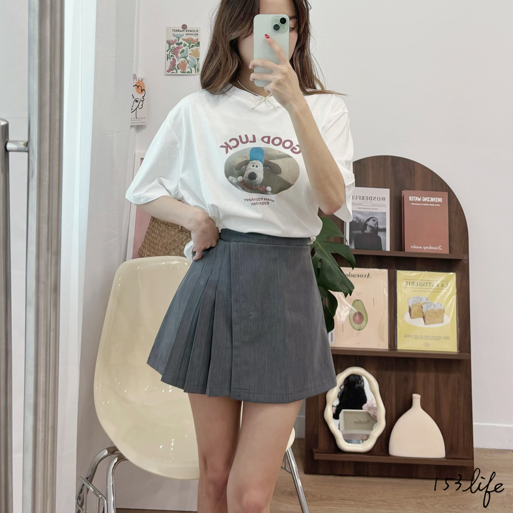 Y2K後拉鍊半百摺A字短裙有內裡(XXS-XL)