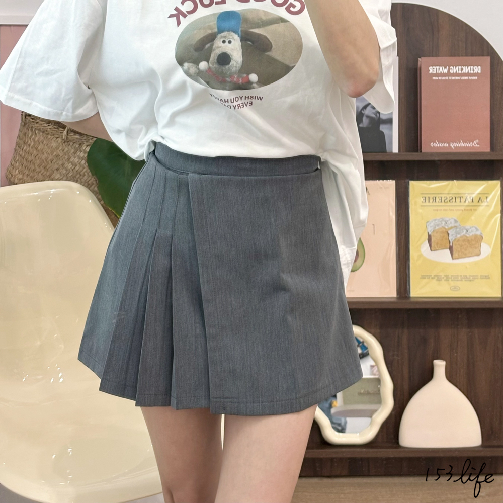 Y2K後拉鍊半百摺A字短裙有內裡(XXS-XL)