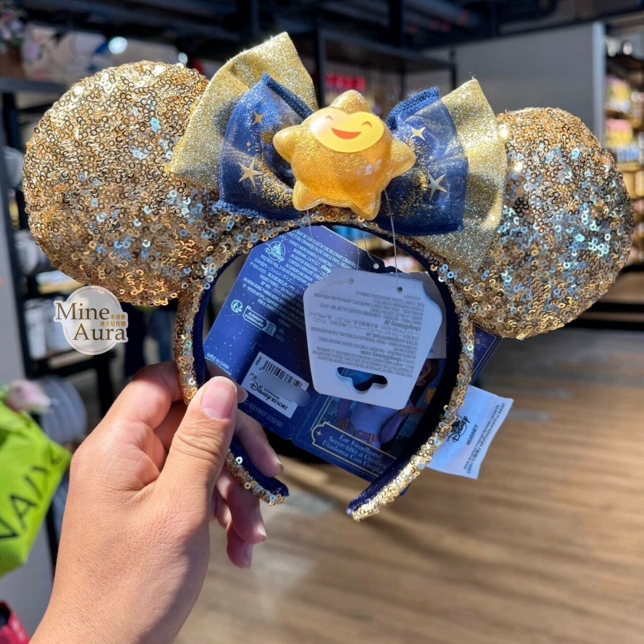 星星 Star 蝴蝶結 大頭 造型 髮圈 髮箍 星願 Wish -上海迪士尼樂園