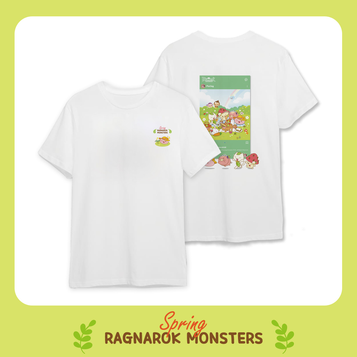 《RO仙境傳說》春日魔物野餐系列 T-shirt(白)