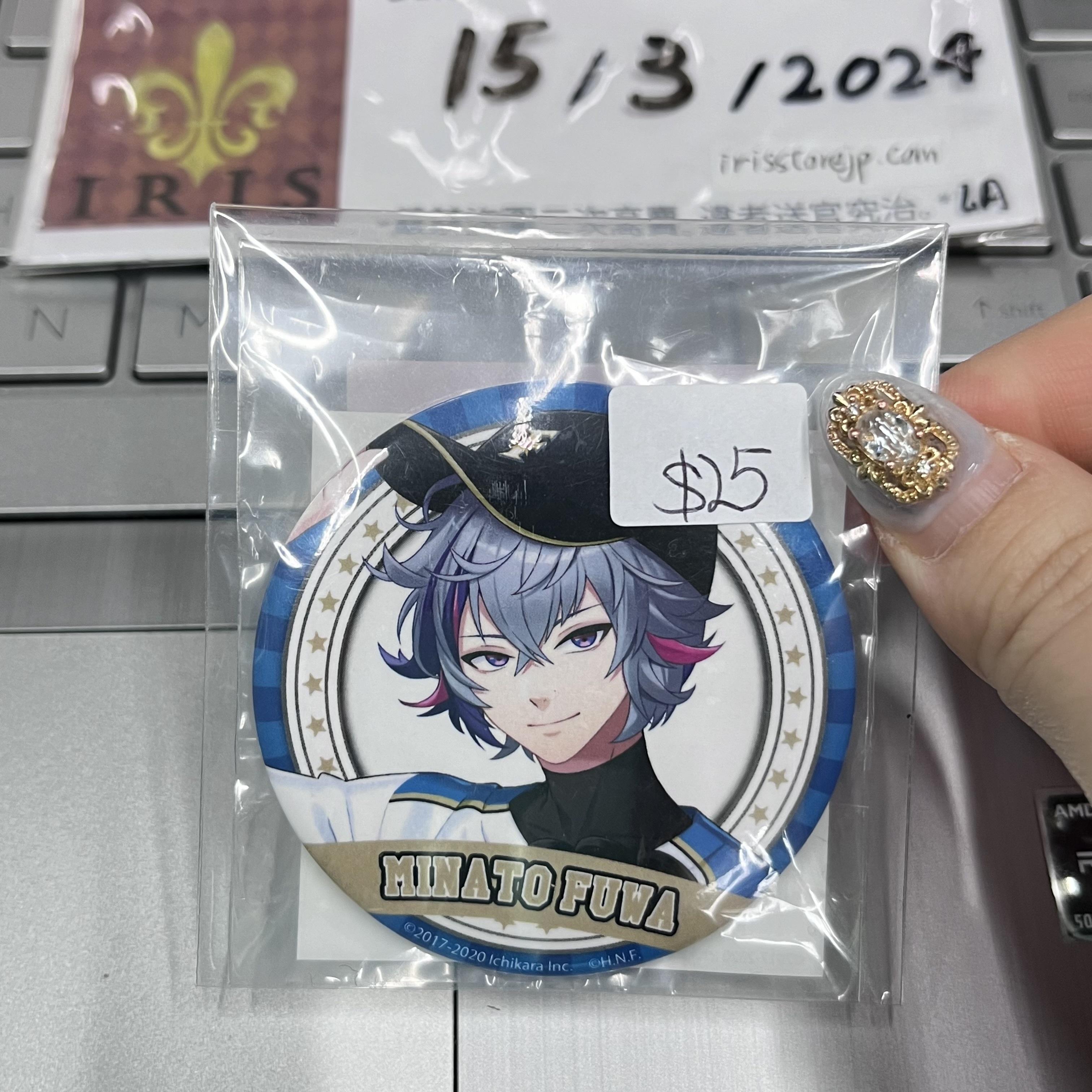 彩虹社 不破 襟章 RM