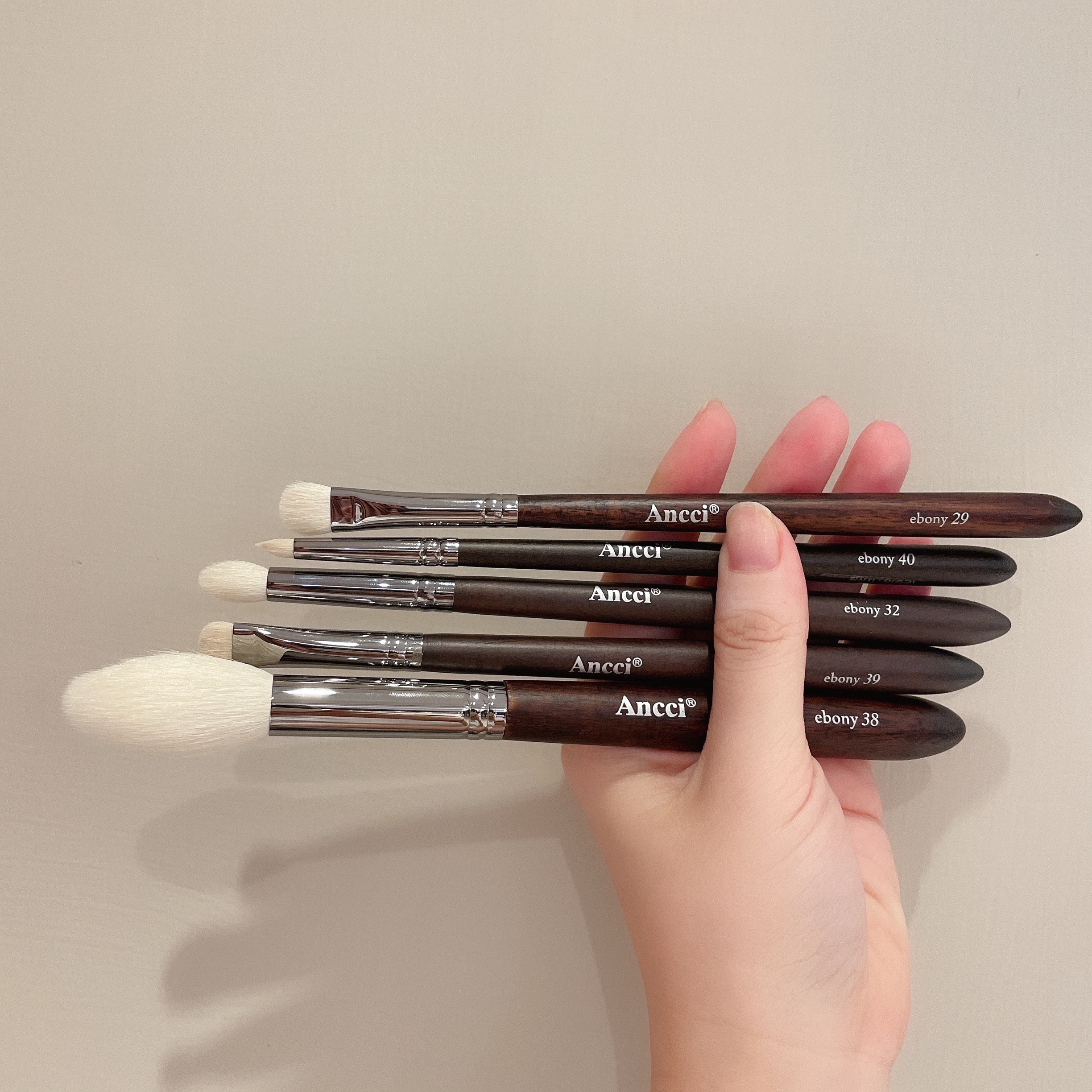 白羊毛刷具組5入組