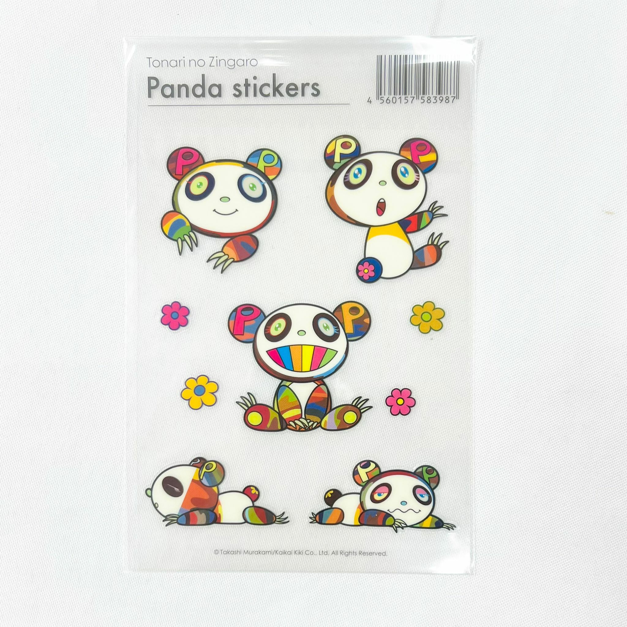 Murakami Clear Flower Stickers - Panda