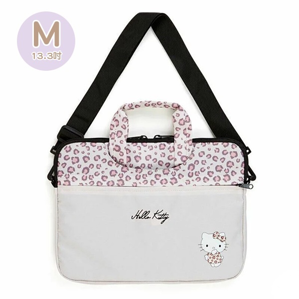 三麗鷗 SANRIO｜HELLO KITTY ｜筆電提包/電腦包M(俏皮豹紋)
