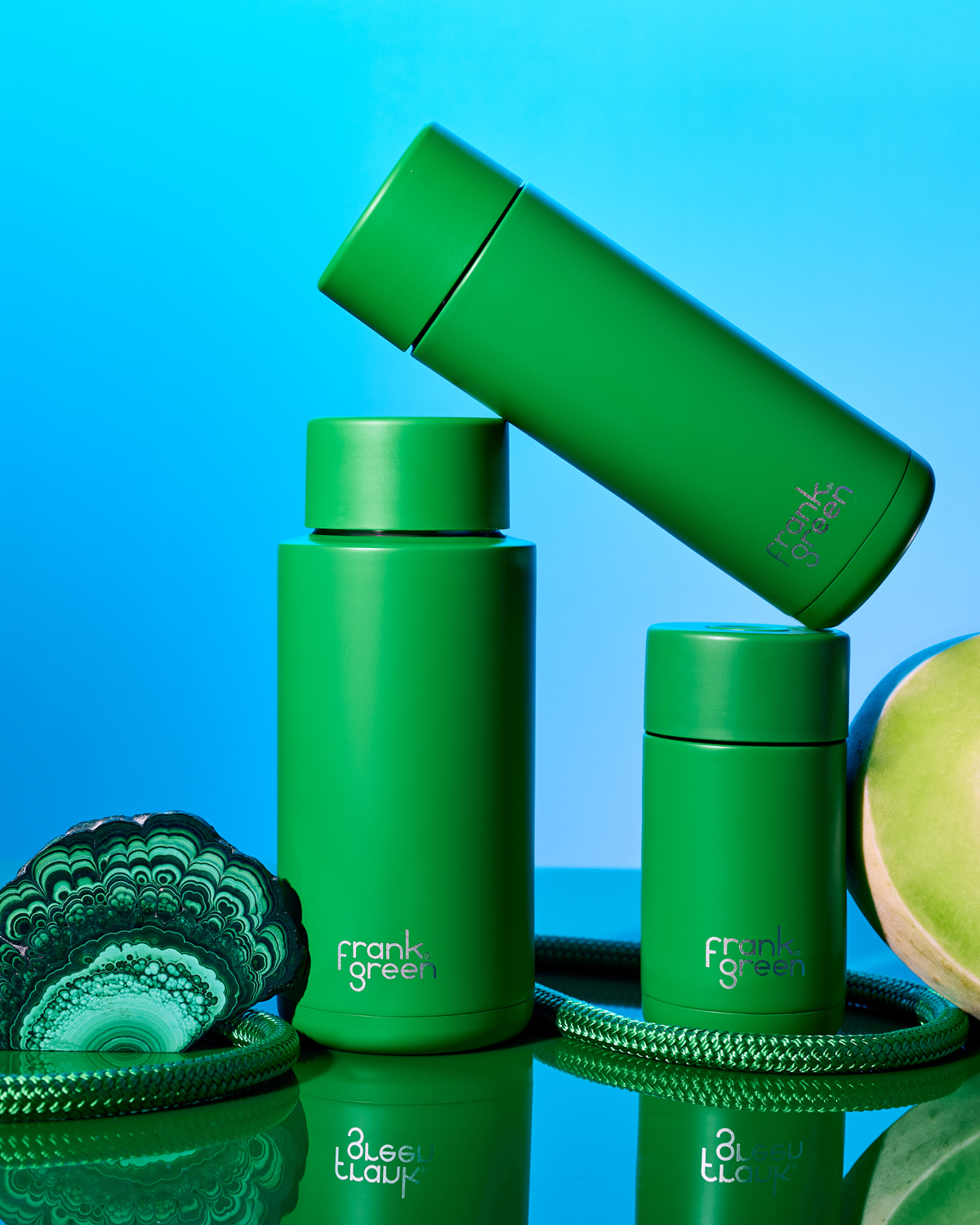 Limited Edition Ceramic Reusable Bottle - Evergreen - 20oz / 595ml | FRANK GREEN