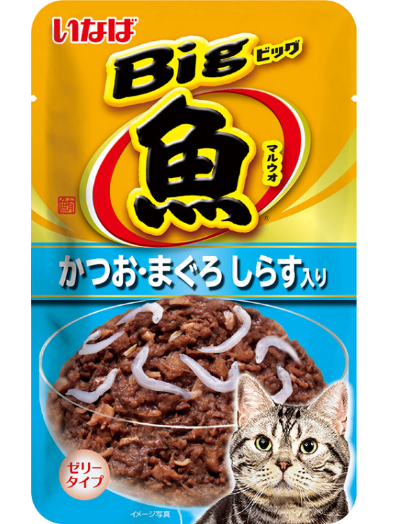 INABA BIG 軟包 吞拿魚 + 白飯魚．80g