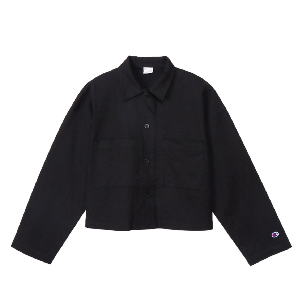 女款 - CASUAL水洗工裝夾克-黑色（ CW-Z602-090）