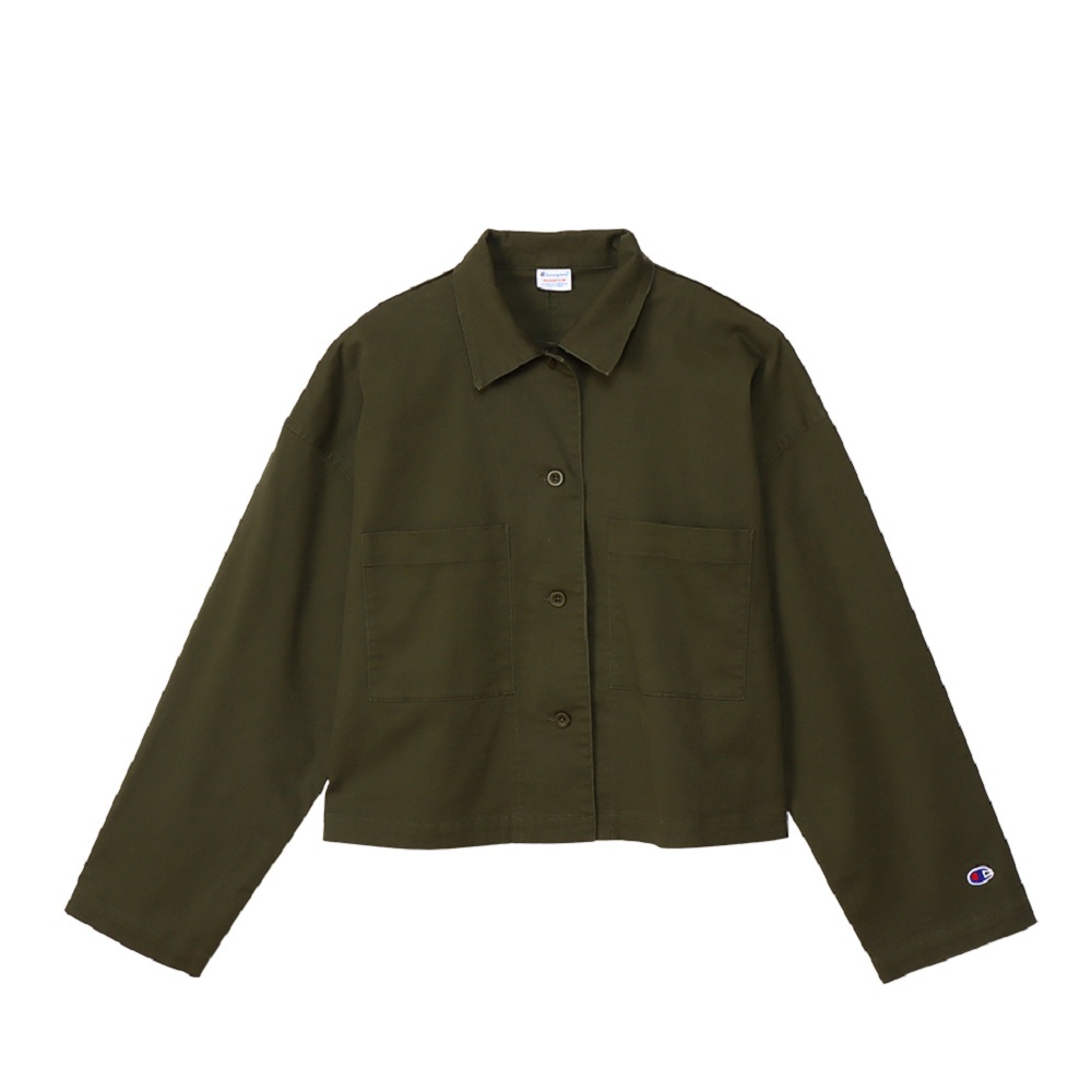 女款 -CASUAL水洗工裝夾克-軍綠（CW-Z602-655）