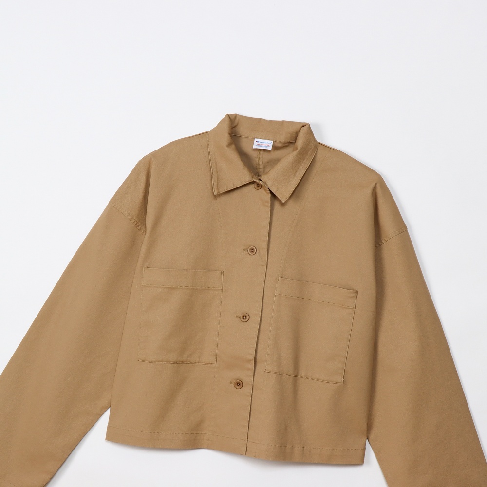 女款 -CASUAL水洗工裝夾克-卡其（CW-Z602-780）