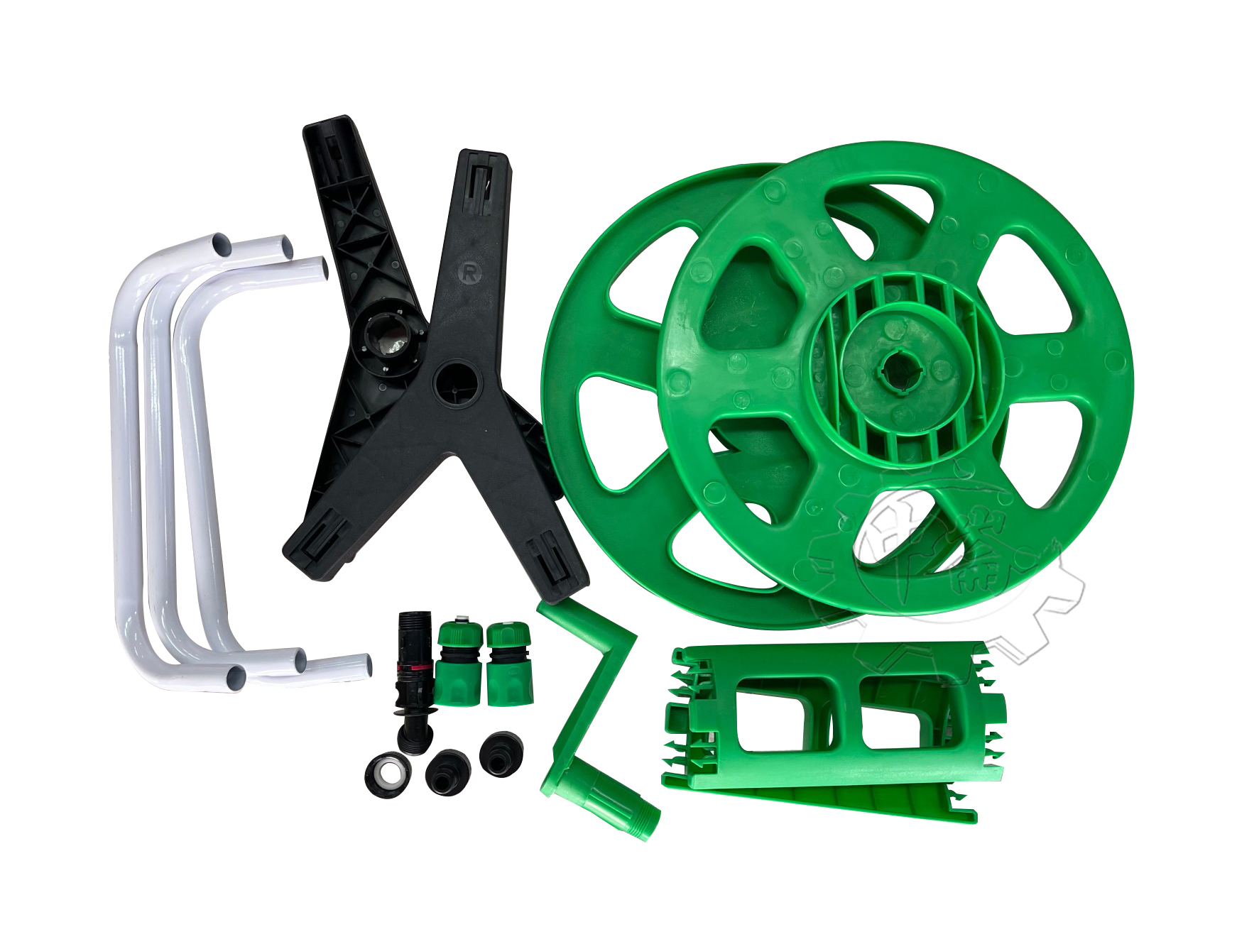 ＊中崙五金【附發票】水管車 水管輪座 水管收納專用支架 輪座架 耐衝PP材質 台灣製 60-688