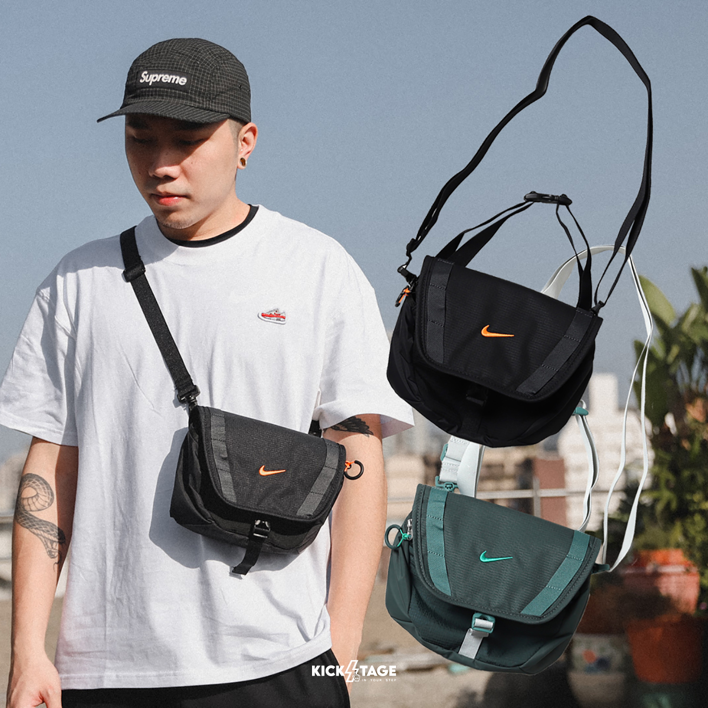 NIKE HIKE WAISTPACK 三用 隨身小包 黑橘 灰綠 機能 透氣 運動 休閒 斜背 腰包【DJ9681】