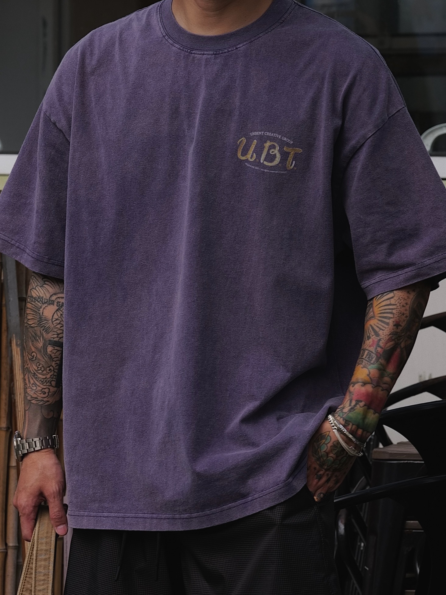 Unbent 24 s/s hand drawn printed washed Tee