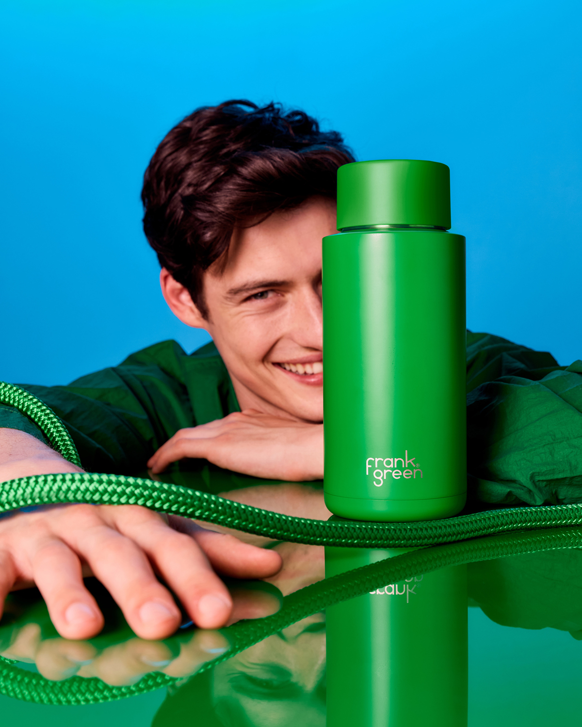 Limited Edition Ceramic Reusable Bottle - Evergreen - 34oz / 1,000ml | FRANK GREEN