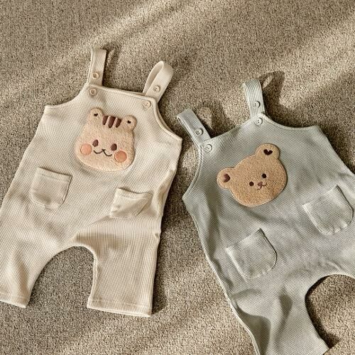 24S/S🌸DOTFRIENDS大圓臉系列-華夫格背帶褲