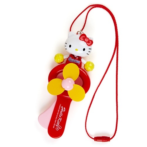 三麗鷗 SANRIO｜HELLO KITTY ｜手動隨身風扇附繩(應援啦啦隊)