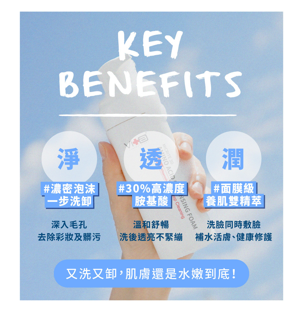 打造肌膚淨、透、潤