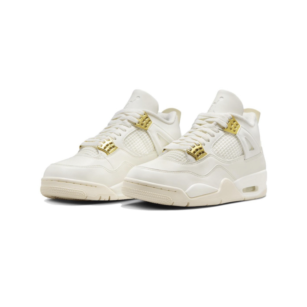 W Air Jordan 4 Retro Metallic Gold 白金 AQ9129-170