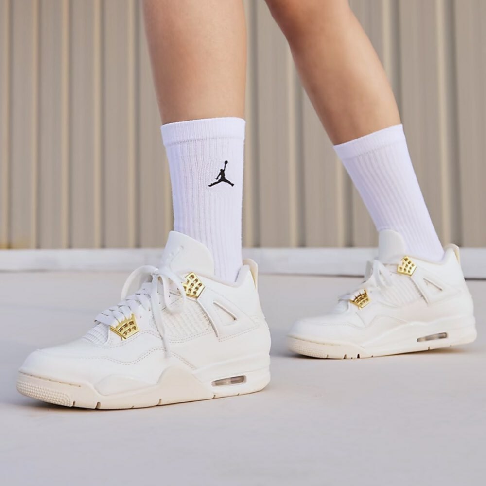 W Air Jordan 4 Retro Metallic Gold 白金 AQ9129-170