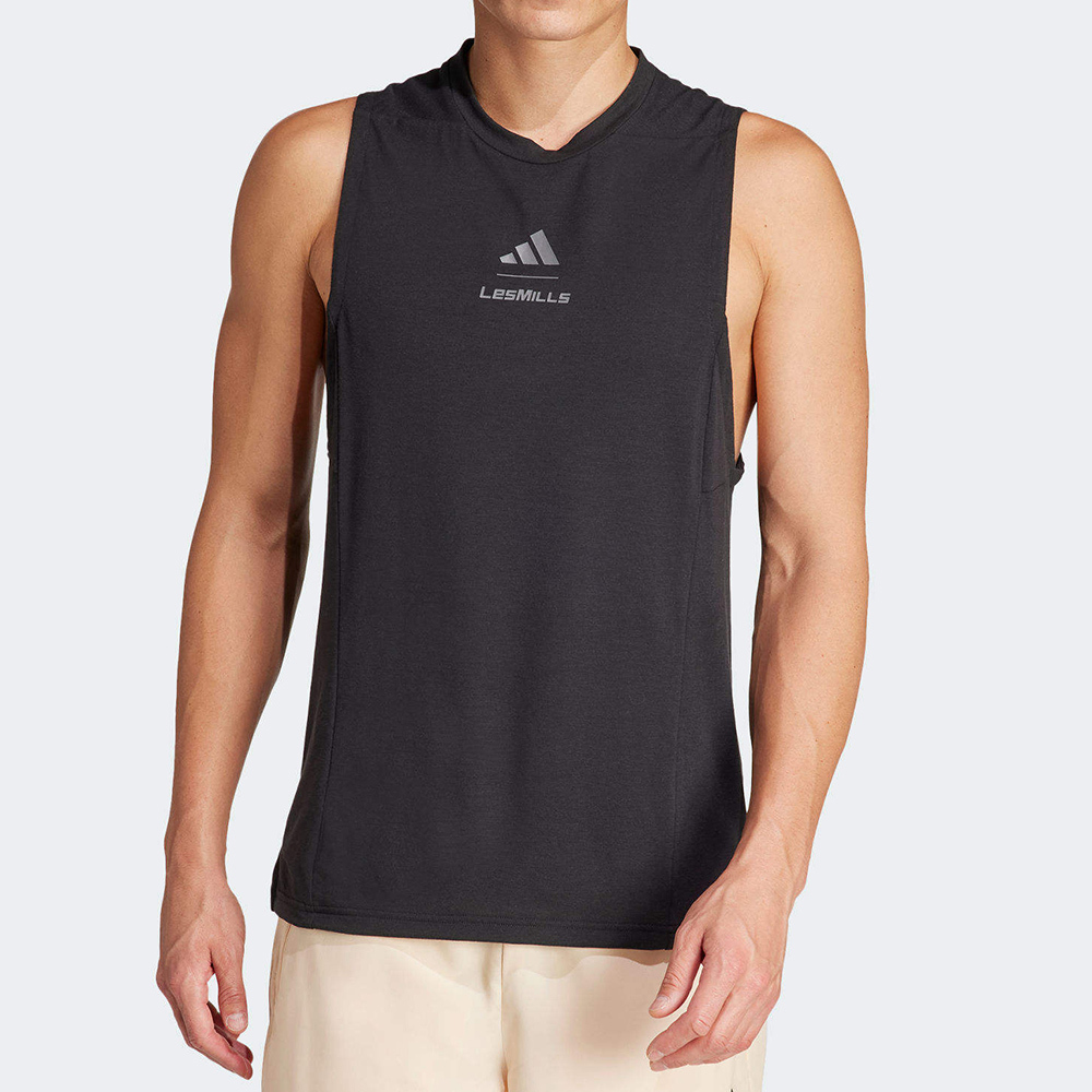 Adidas M LM G TK 男款 黑色 圓領 棉質 柔軟 吸濕排汗 上衣 運動 休閒 背心 IX7979