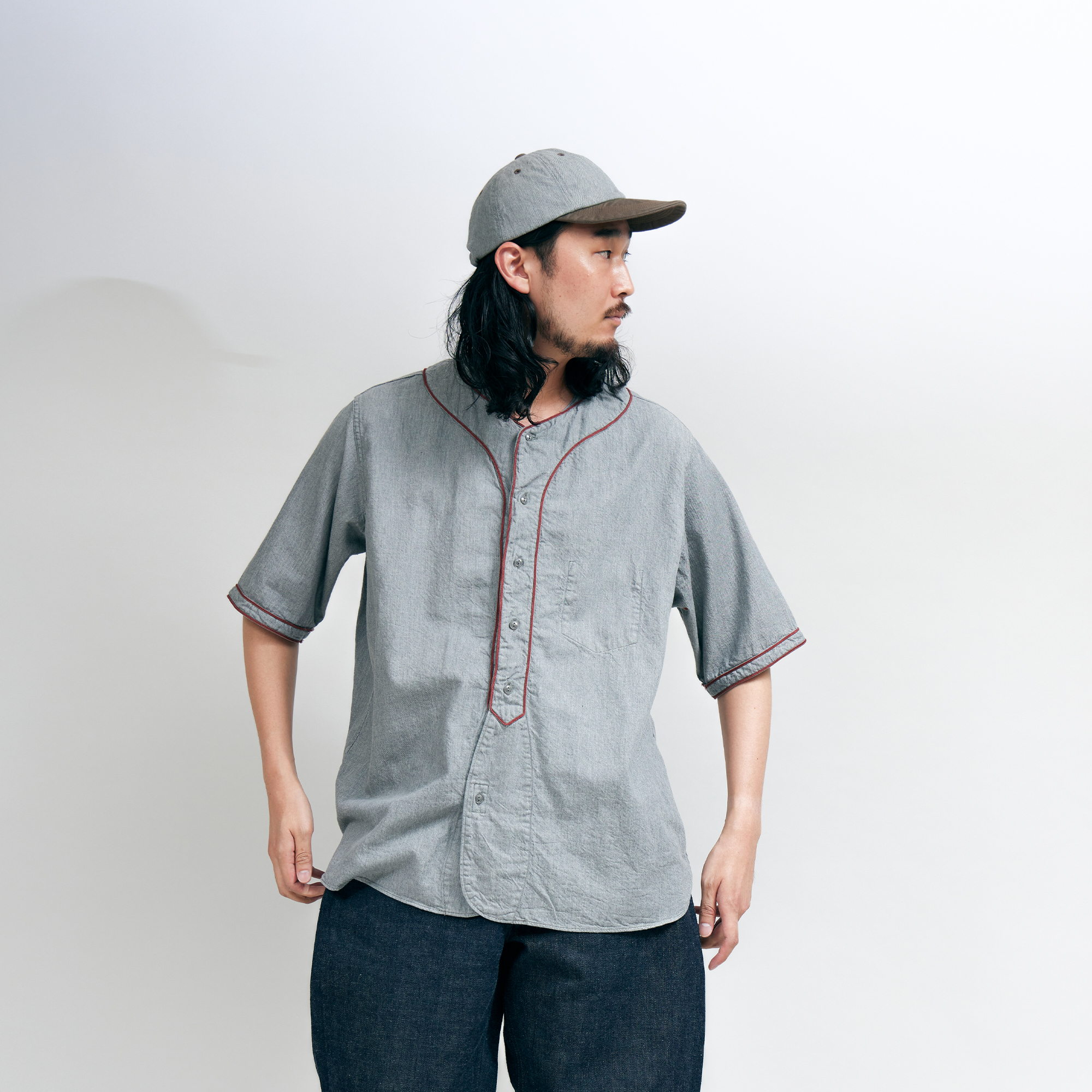 トップス LONG SHIRT 48 Nigel Cabourn Nigel Cabourn / ナイジェル・ケーボン – ONE FOUR ONE SEVEN by