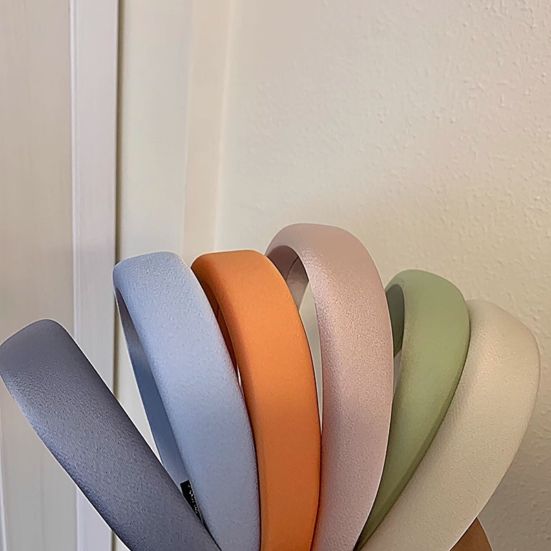 緞面寬邊海綿髮箍