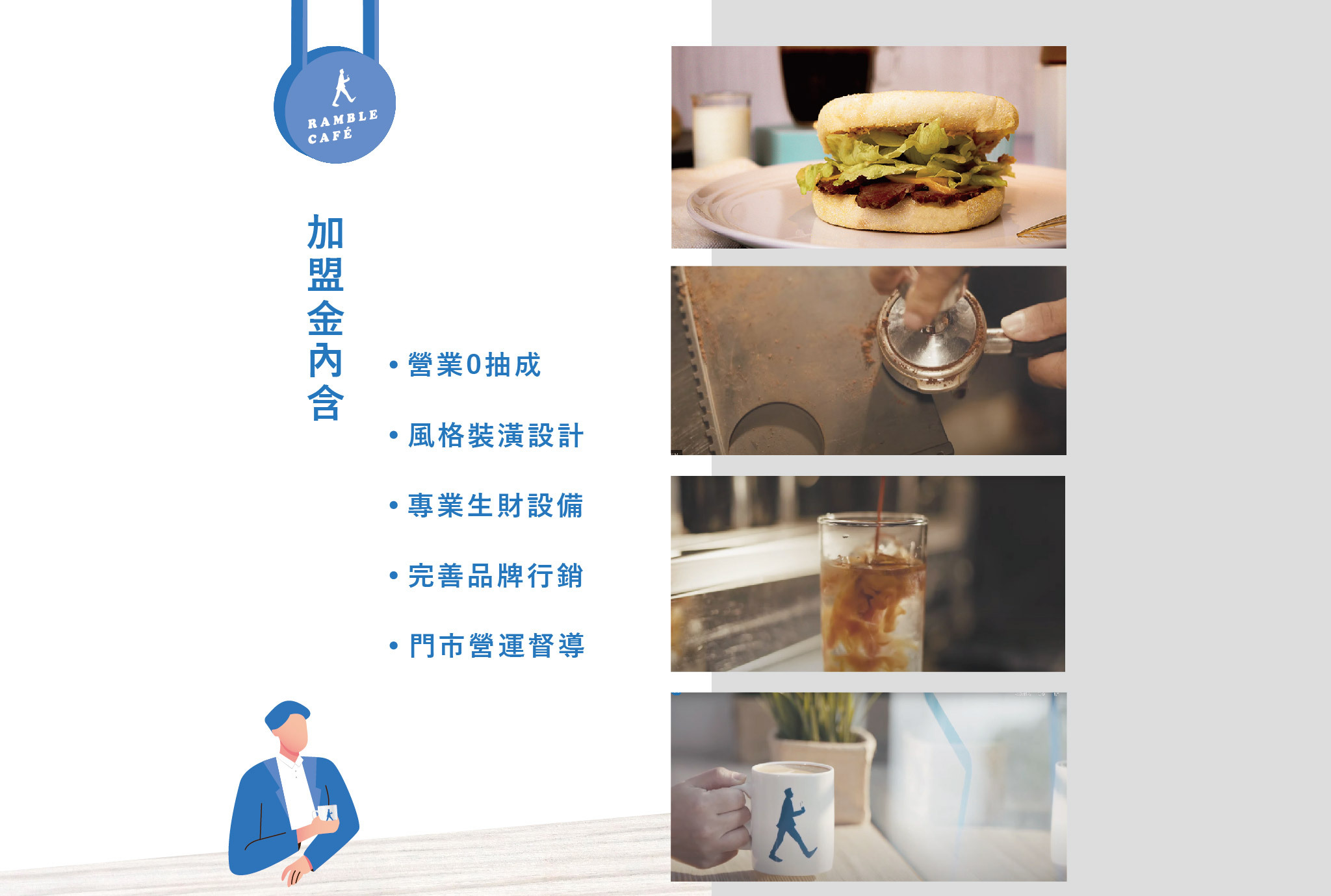 漫步藍加盟內含 營業0抽成 裝潢設計 專業生財設備 完善品牌行銷 總部營運督導