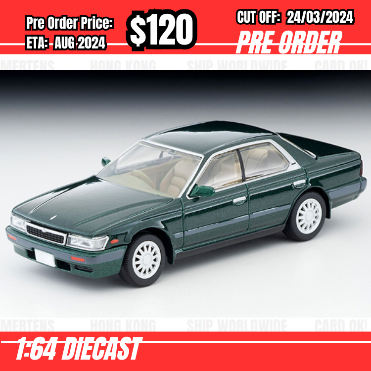 RS-$120 * Tomytec * 1:64 LV-N238c Laruel Medalist Twin Camshaft 24v Green 1989 [OD14/03]