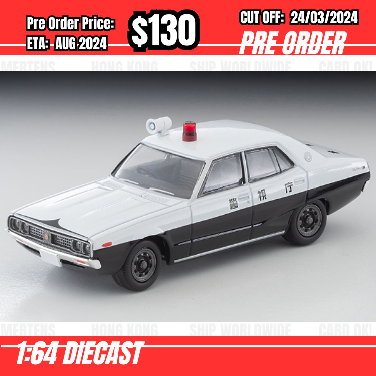 RS-$130 * Tomytec * 1:64 LV-315a Nissan Skyline 2000GT Police Car 1976 [OD14/03]