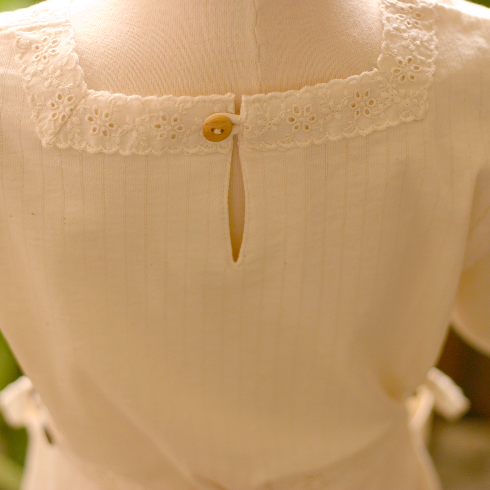 有機棉女童直緹洋裝 | 藍天畫布有機棉