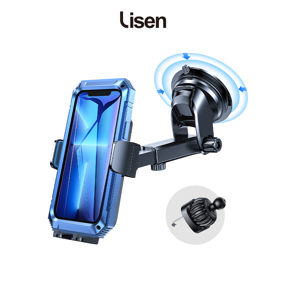 Lisen李森 手動鎖吸盤雙配件支架